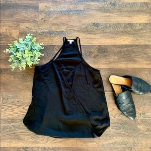 Lily White • Black Chiffon Tank